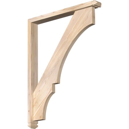 Balboa Arts And Crafts Smooth Bracket W/ Offset Brace, Douglas Fir, 3 1/2W X 30D X 38H